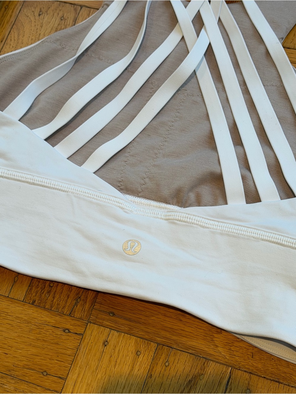 lululemon athletica White Strappy Back Sports Bra